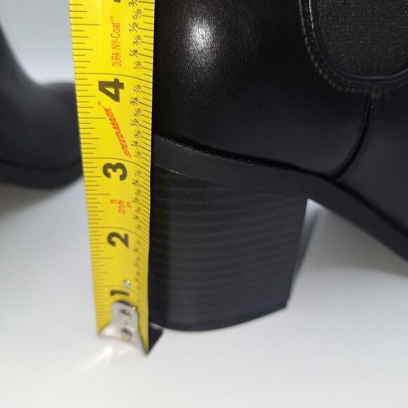 Tommy Hilfiger Women's Brae Pull On Boot Size 11 Black 3.5" Stacked Heel NIB - Picture 6 of 8